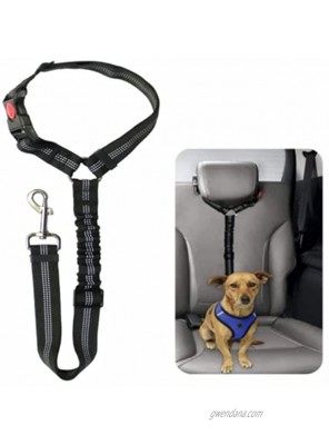2PCS Black Pet Dog Car Seat Belts Adjustable Traction Belt for Cats and Dogs and Other Pets.