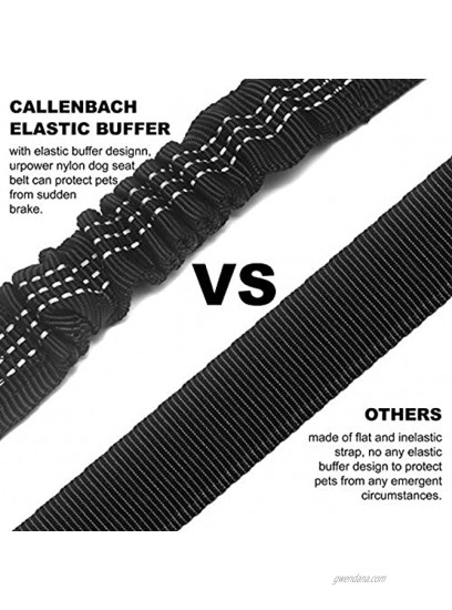Callenbach Dog Seatbelt Pet Car Seat Belt Adjustable Puppy Safety Seatbelt Reflective Elastic Bungee Connect to Dog Harness in Vehicle Travel Daily Use