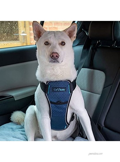 Carsafe Crash Tested Dog Harness Blue