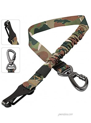 Dog Seatbelt Updated 3-in-1Pet Car Seat Belt for Dogs Camo Bungee Dog Car Tether with Clip Hook Latch & Buckle Heavy Duty Dog Safety Belt Harness with Swivel Aluminum Carabiner