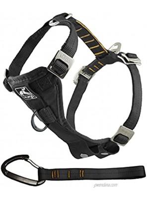 Kurgo Tru-Fit Enhanced Strength Dog Harness Crash Tested Car Safety Harness for Dogs Includes Pet Safety Seat Belt Steel Nesting Buckles Front D-Ring for No Pull Training XL Black