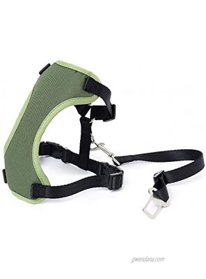 Mile High Life | Car Dog Harness Plus Connector Strap | Dog Seat Belt | Double Breathable Mesh Fabric with Car Vehicle Safety Seat Belt