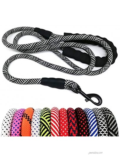 MayPaw Heavy Duty Rope Dog Leash 6 8 10 FT Nylon Pet Leash Soft Padded Handle Thick Lead Leash for Large Medium Dogs Small Puppy