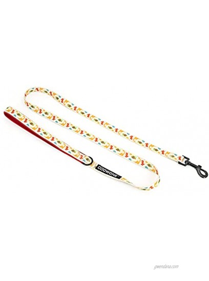 COOWONE Cute Dinosaur Pattern Cat Dog Leash | Polyester 5FT Long Puppy Dog Leash Rope for Small Medium Large Dogs Cats Girls