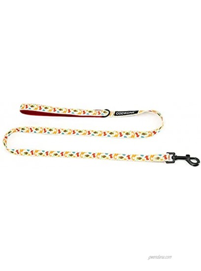 COOWONE Cute Dinosaur Pattern Cat Dog Leash | Polyester 5FT Long Puppy Dog Leash Rope for Small Medium Large Dogs Cats Girls