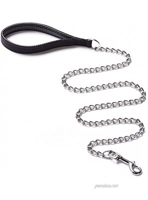 CtopoGo Heavy Duty Dog Leash,Metal Dog Leash Dog Chain with Padded Handle for Large & Medium Size Dogs 70 inch 180cm