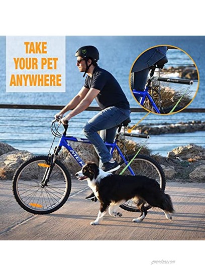 Malabi V2.0 Upgraded EasyRide Dog Bike Leash Rotating with Shock Absorbers and Quick Attach Mechanism | Carbon Fiber | Detachable Adjustable for The Smoothest Ride