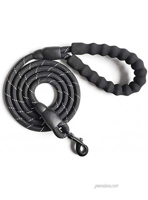 VLDCO 10 FT Strong Dog Leash Extra Heavy Duty Rock Climbing Rope Comfortable Padded Handle Highly Reflective Threads for Small Medium Large Dogs 1 2 inch Diameter