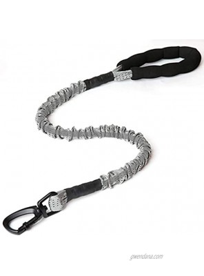 Chooc6 Reflective Extendable Dog Lead Bungee Training Dog Leash for Medium and Large Dogs Grey and Organge