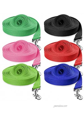 Durable Pet Leash Dog Puppy Lead Leash,6 Pieces Nylon Training Dog Leash for Small Medium Large Dogs 0.78 Inch Wide Long Leash Dog Puppy Lead 15 Ft