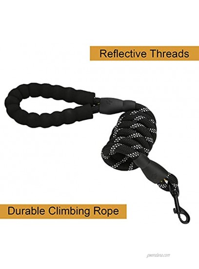 Generies Durable Dog Leash,Heavy Duty Traction Rope Dog Training Leash with Comfortable Padded Handle and Reflective Thread for Walking Training Small Medium Dogs