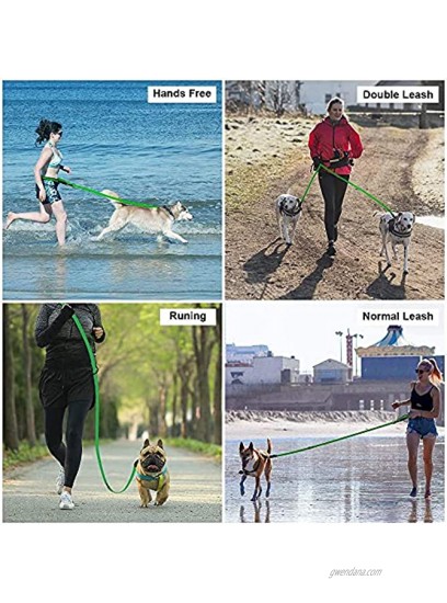 Grenf Hands Free Dog Leash Dog Lead Leash for Medium Large Dog 6ft 8 in 1 Multifunctional Rope Durable PVC Heavy Duty Dual Dog Leash Waterproof Training Leash for Traffic Control Safety