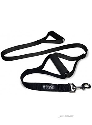 Leashboss Original Heavy Duty Two Handle Dog Leash for Large Dogs No Pull Double Handle Training Lead for Walking Big Dogs Black