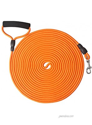 Long Nylon Rope Leash for Dog Training 10FT 15FT 30FT 48FT Heavy Duty Dog Leash Rope for Small Medium Large Dogs Safety Training,Playing,Camping,or Backyard 15FT5 16'' Orange
