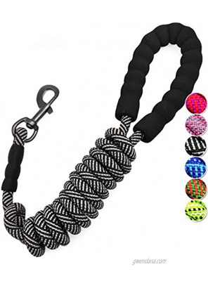 Mycicy 7 FT Heavy Duty Rope Dog Leash for Medium and Large Dogs Horse Thick Nylon Standard Leash with Padded Handle-Easy Control Walking Training