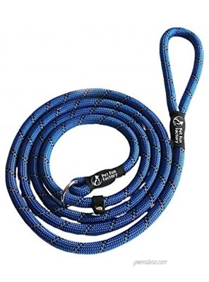 Pet Fun Factory Durable Dog Slip Rope Leash Strong Rope Lead for Large Medium Dogs No Pull Training Lead Premium Reflective Mountain Climbing Rope 6ft