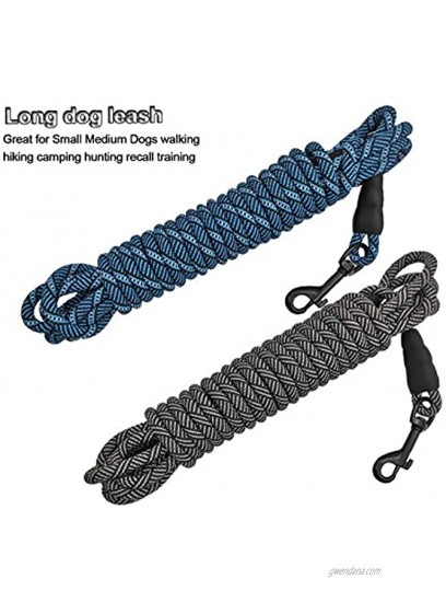 SEPXUFORE Heavy Duty Rope Dog Leash 5ft 15ft 30ft 50ft Long Leash for Dog Walking Playing Exploring Camping Training or Backyard LeadBlack 50ft 8mm