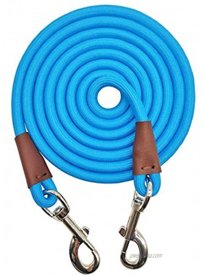 SEPXUFORE Tie Out Rope Dog Leash, 8-10-13-15-20-22-25-30-35-40-45-50FT Heavy Duty Climbing Nylon Check Cord for Medium Large Dogs Indoor  Outdoor Playing Camping Backyard