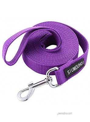 Siumouhoi Strong Durable Nylon Dog Training Leash Traction Rope 15 Feet Long 1 Inch Wide for Small and Medium Dog 15Feet Purple