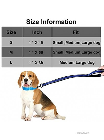 Tekkery Reflective Dog Leashes,6 FT 4 FT Strong and Durable Traditional Style Leash with Easy to Use Collar Hook,Nylon Pet Training Traction Rope for Small Medium Large Dogs