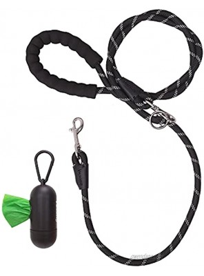 Vexong Slip Lead Dog Leash Retractable 6 FT Length Adjustable Double Dog Leash for Medium Small Dogs Heavy Duty Strong Durable Walking Training Running Black