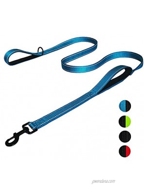 YiPet 6FT Dog Leash Heavy Duty Leash with Dual Soft Padded Handle Double Layer Belt Thickness Pet Training Lead with Double Reflective Belt for Traffic Control Safety Perfect for Medium and Large Dogs