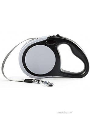 16 Ft Retractable Dog Leash for Small to Medium and Large Dogs One Button Lock & Release 360° Tangle Free Pet Walking Leash with Non Slip Handle Grey 16FT 45LB
