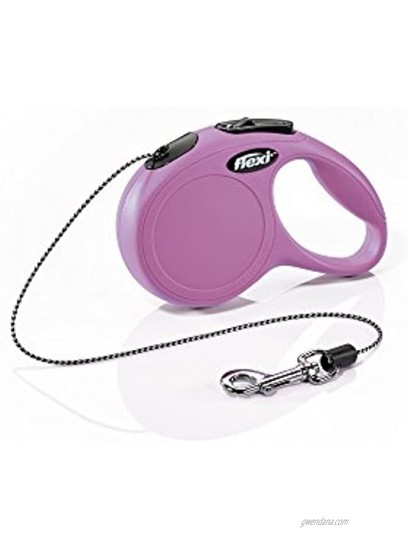 FLEXI New Classic Retractable Dog Leash Cord 10 ft Extra Small Pink