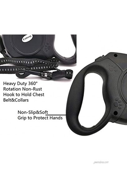 Heavy Duty Retractable Dog Leash 26ft,Pet Long Walking Leashes Leads for Small Medium Large Dogs Doggie Up to 110lbs Black