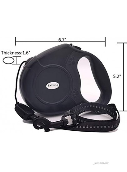 Heavy Duty Retractable Dog Leash 26ft,Pet Long Walking Leashes Leads for Small Medium Large Dogs Doggie Up to 110lbs Black