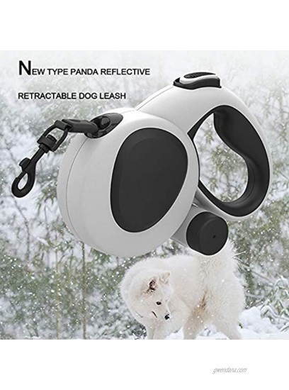 Retractable Dog Lead 50kg Long 16ft Tangle-Free Reflective Tape Leash Anti-Slip Handle with Poop Bag Roll Dispenser for Small Medium Large Dog Outdoor Walking Running Training Quick Brake Pause Lock