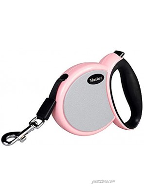 Retractable Dog Leash Tangle-Free Walking Leash Small Breed Pet Leashes for Small Medium Dogs Up to 33 lbs Heavy Duty Nylon Tape One Button Brake and Lock,Pink