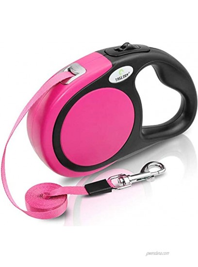 Taglory Retractable Dog Leash 16ft No Tangle Dog Leash Retractable for Puppy Small Medium Dogs Up to 44 lbs One-Handed Brake Pause Lock