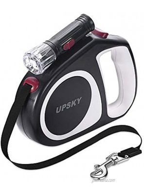 UPSKY Retractable Dog Leash 16 ft Scalable Dog Walking Leash with Bright Flashlight for Small-Medium Moving Free One Button Break & Lock