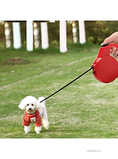 XWFKJ Retractable Dog Leash Pet Walking Leash with Anti-Slip Handle Strong Nylon Tape Tangle-Free,One-Handed One Button Lock & Release Suitable for Small Medium Dog Cat Breeds Up to 55 lbs Red