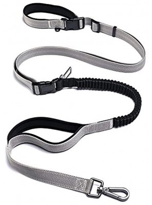 Fulvara Heavy Duty Hands Free Dog Leash for Training Hiking Running or Jogging with Durable Bungee Puppy Leash with Waist Belt,Dual Padded Double Handle for Small,Medium,Large Dogs