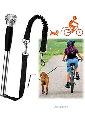 MWY Dog Hands Free Leashes,Dog Bike Leash,Dog Bicycle Exerciser Leash for Exercising Training Jogging Cycling,Easy Installation,Removal Hand Free Black