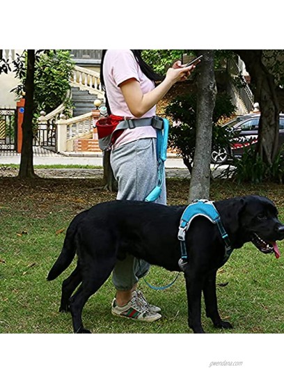 Pohlif Hands-Free Dog Leash Belt is Suitable for Running Walking Jogging Training and Walking. Suitable for Medium and Large Dogs. Adjustable Belt Waist Bag Black