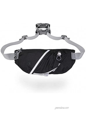 Pohlif Hands-Free Dog Leash Belt is Suitable for Running Walking Jogging Training and Walking. Suitable for Medium and Large Dogs. Adjustable Belt Waist Bag Black