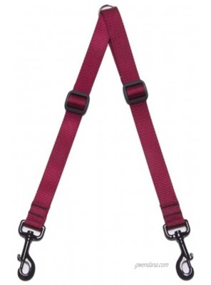 Max & Zoey 3 4-Inch Wide Walking Coupler Small Burgundy