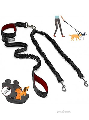 Sixbaola Dual Dog Leash Double Leash for 2 Dogs Tangle Free Two Dogs Leash 360° Swivel No Tangle Bungee Reflective Double Leash for Medium Large Dogs Walking Training
