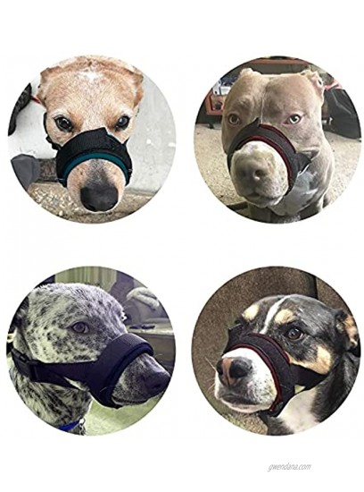 Aucanus Gentle Muzzle for Dogs,Nylon Dog Muzzle for Small,Medium,Large Dogs Soft Neoprene Padding–Anti-Shedding,Prevent from Biting,Barking and Chewing,Adjustable Loop