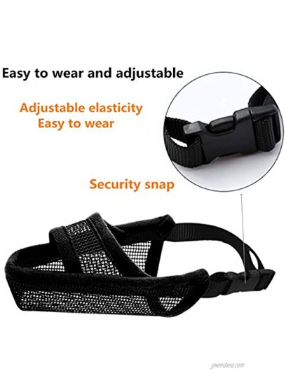 Cilkus Dog Muzzle Nylon Dog Muzzle for Small Medium Large Dogs Air Mesh Breathable and Drinkable Pet Muzzle for Anti-Biting Anti-Barking Licking