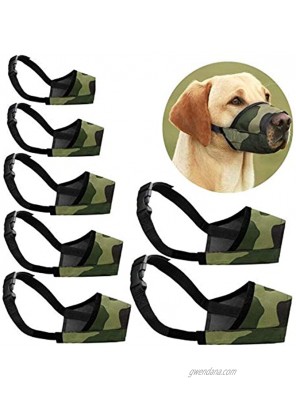 Cilkus Dog Muzzles Suit 7 PCS Adjustable Breathable Safety Small Medium Large Extra Dog Muzzles for Anti-Biting Anti-Barking Anti-Chewing Safety Protection