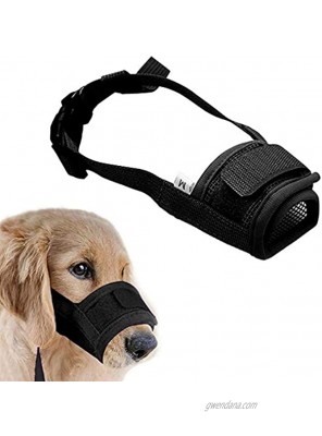 Dog Muzzle-Adjustable Soft Dog mask for Small Medium and Large Dogs. Breathable mesh Trains The Dog to bite bark and chew. Dogs are not Allowed to eat do not Lick The Wound and Stop Barking.