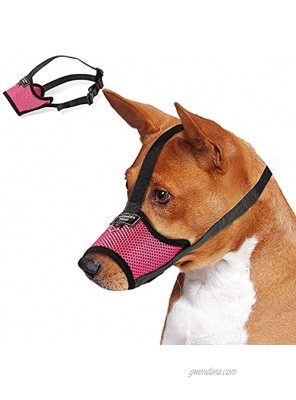 Dog Muzzle for Small Medium Large Dogs,Prevent Biting Barking Pet Muzzle Nylon Soft Mesh Breathable Adjustable Loop Muzzle Anti-Dropping