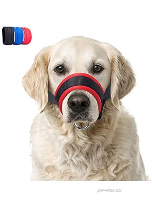 Dog Muzzle with Soft Fabric for Small Medium and Large Dogs Anti Biting Chewing Adjustable Breathable