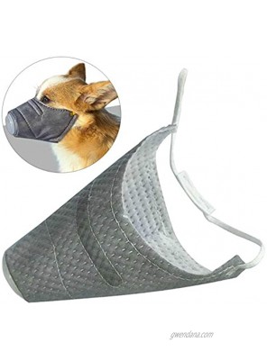Linkinghome Dog Respirator Muzzle Dog Protective Muzzle Adjustable Pet Mouth Muzzle Breathable Soft Cotton Dog Muzzle