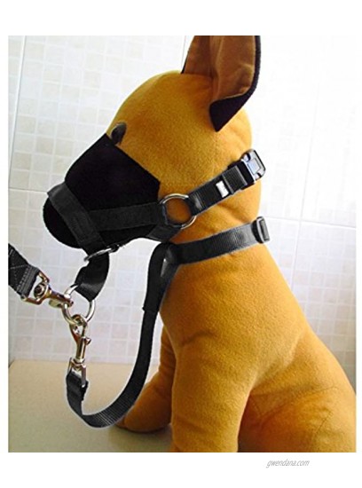 Micro Trader Dog Muzzle Adjustable Head Halter Buckle Style Muzzle Halter Stops Dog Pulling Halter Training