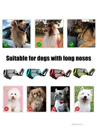 Petties&Sweeties Dog Muzzle Quick Fit Air Mesh Breathable Pet Muzzle Mouth Cover with Adjustable Straps Anti-Biting Small Medium Large Pet